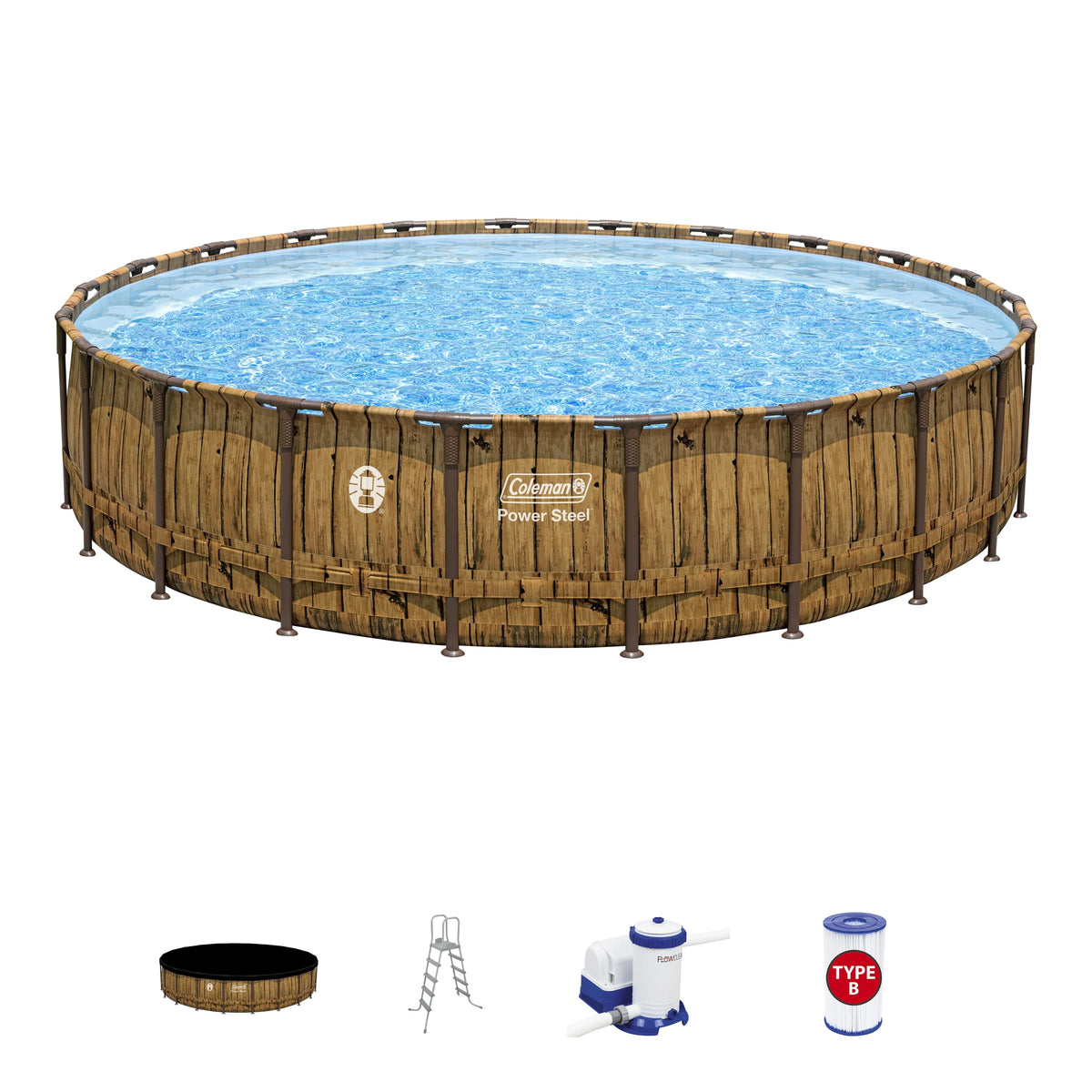 Round Metal Frame Above Ground Pool Set D751