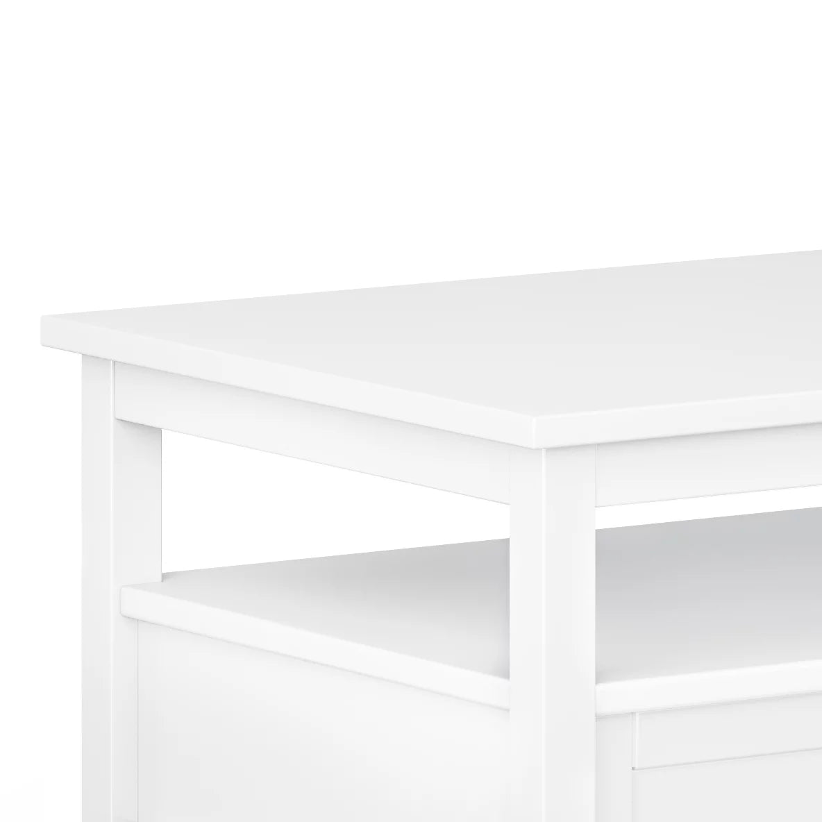White 48 inch Solid Wood Coffee Table B238