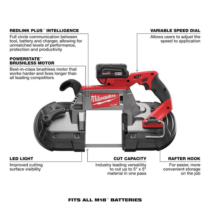 18V Lithium-Ion Brushless Cordless Deep Cut Band Saw T59931