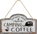 Camping Coffee Metal Sign 14 X 8 Inch Y260