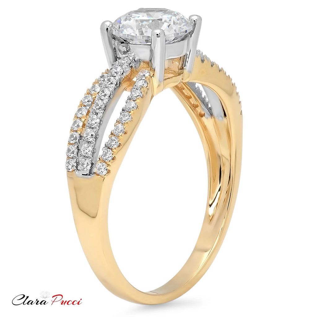14K Yellow White Gold Diamond Engagement Ring O963390