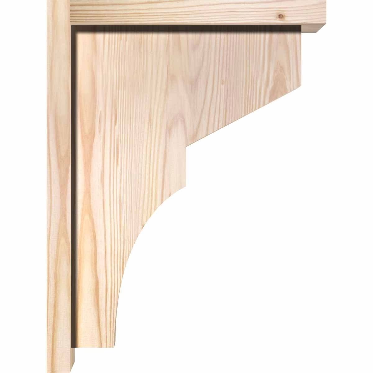Monterey Smooth Corbel with Backplate, Douglas Fir L34366