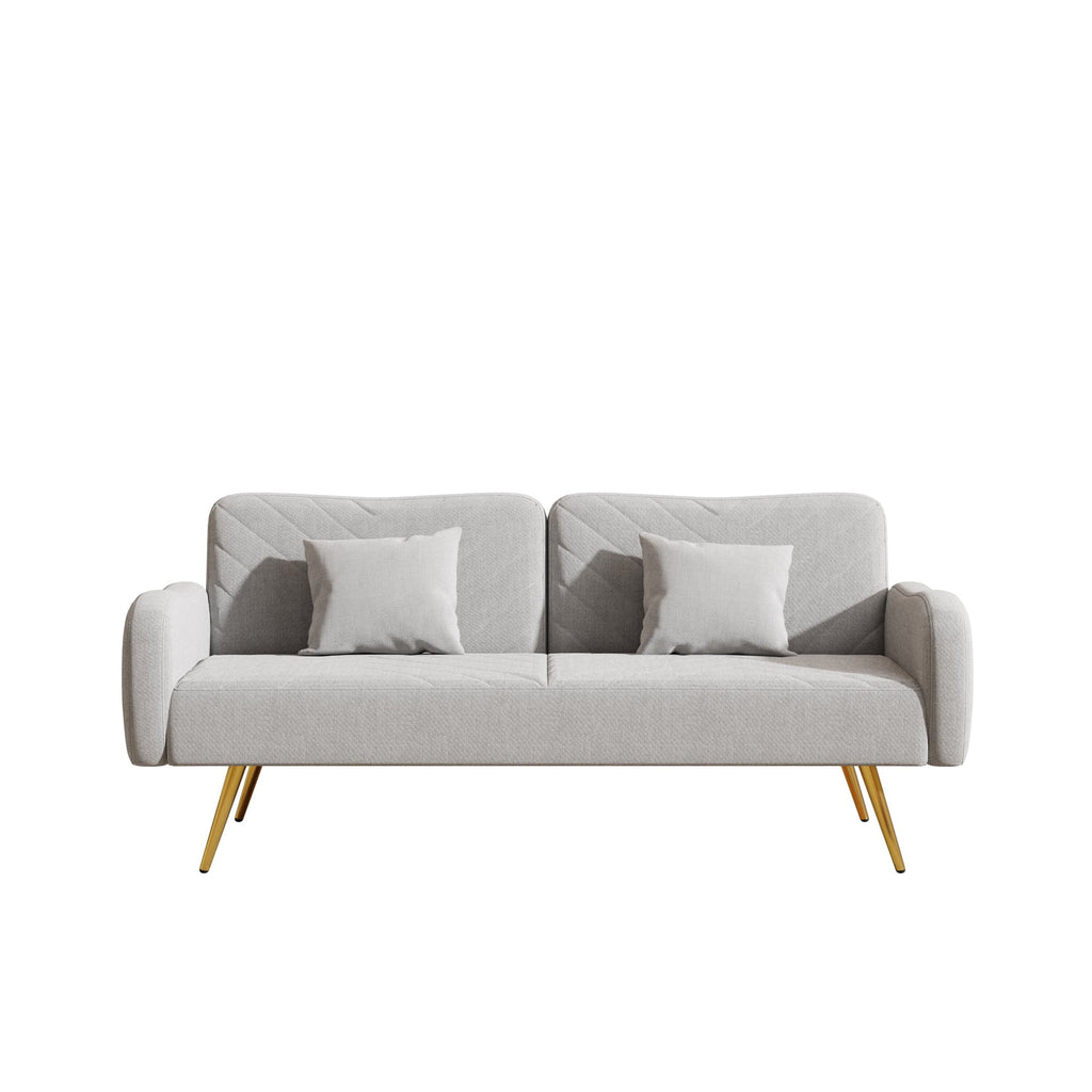 70.5" Linen Convertible Sleeper Sofa Bed with Adjustable Splitback M77932