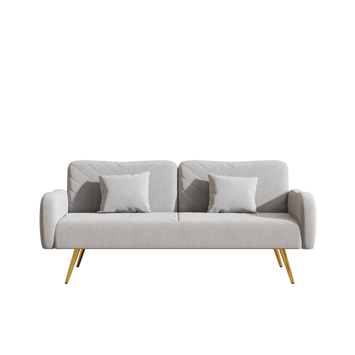 70.5" Linen Convertible Sleeper Sofa Bed with Adjustable Splitback M77932