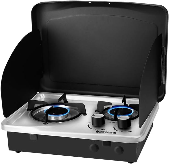 2 Burner Stainless Steel Propane Gas Cooktop M617583