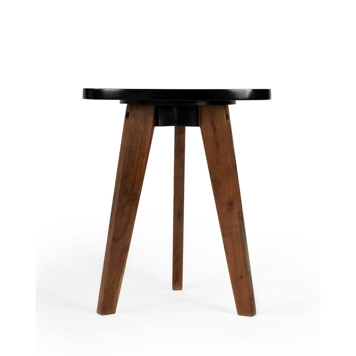 Black Bunching Table with 3 Angled Acacia Wood Legs R67854