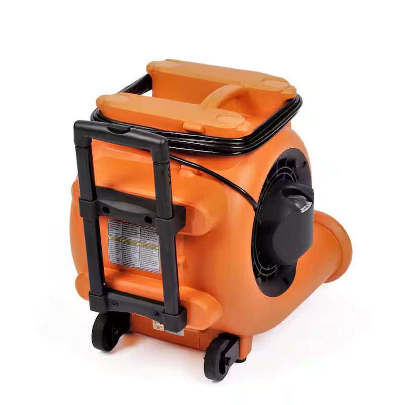 3-Speed Portable Blower Fan Air Mover with Collapsible Handle and Rear Wheels W8589