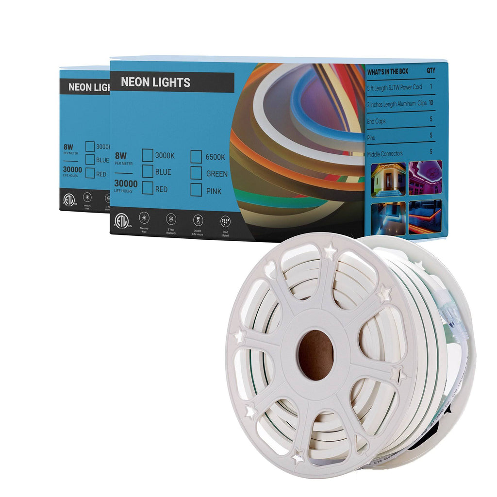 Blue LED Neon Rope Light, 51ft, IP65 T372863