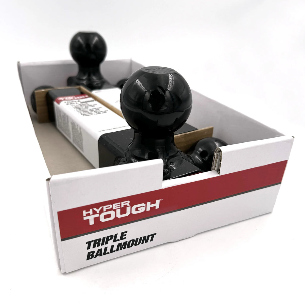 Black Steel Tri-Ball Trailer Hitch Mount Y68689