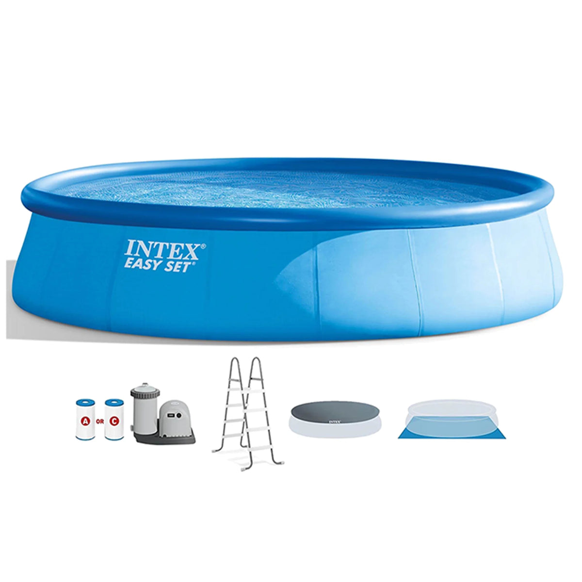 18'x48 Inflatable Pool with Pump, Ladder & Maintenance Kit T904929