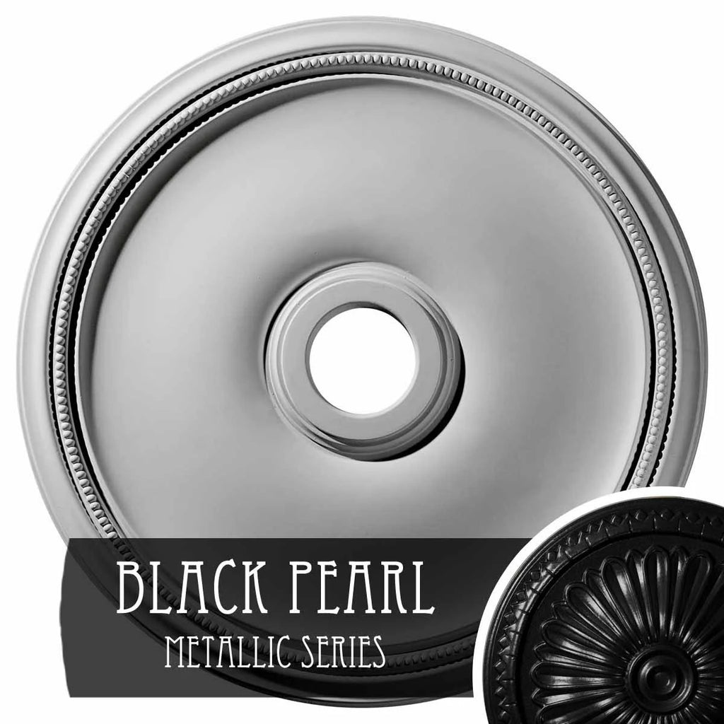 Black Pearl Hand-Painted Ceiling Medallion Y143488