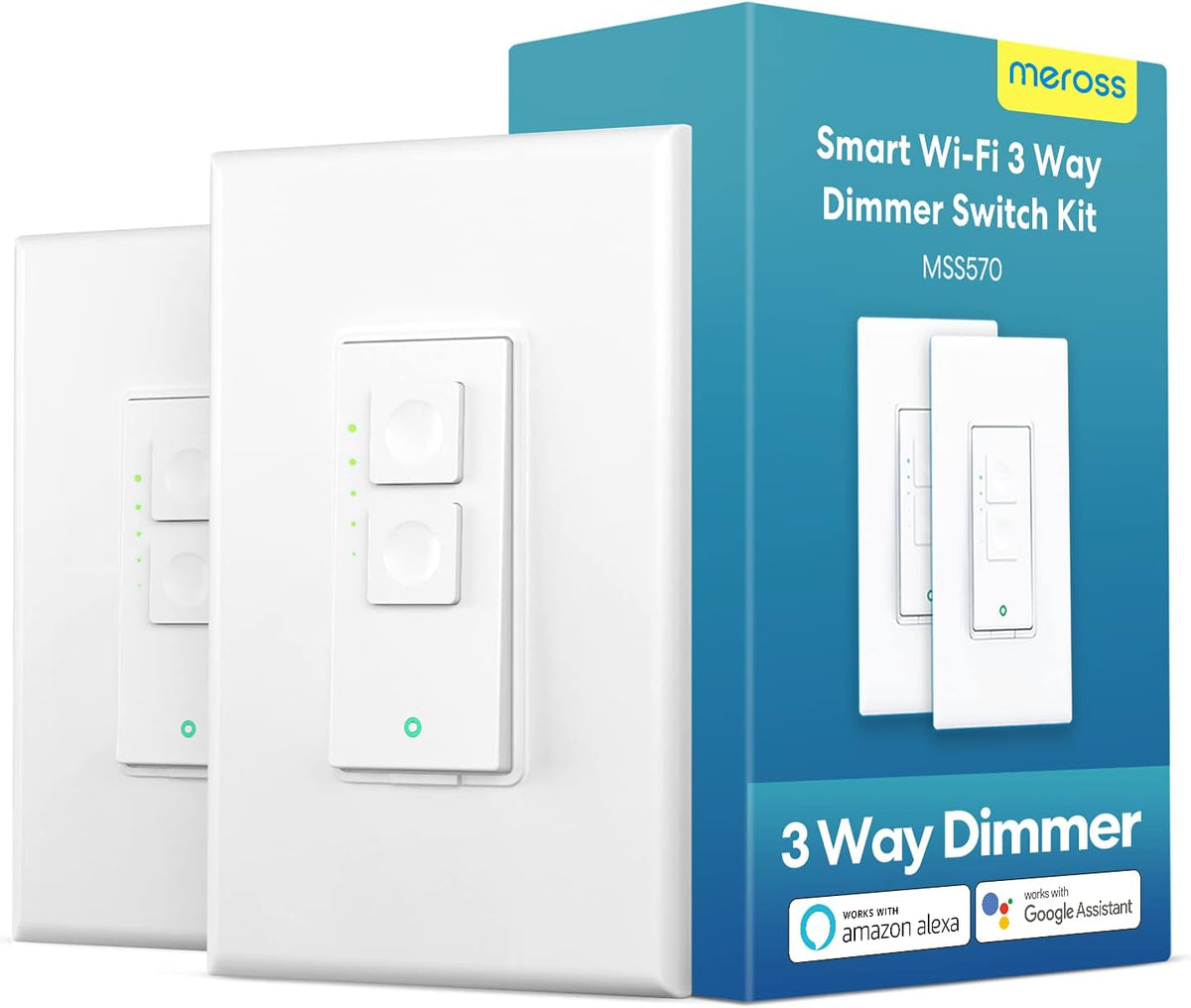 2.4GHz WiFi Dimmer Switch Kit, Pack of 2 A44007