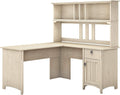 60W L Shaped Desk with Hutch in Cape Cod Gray Y376054
