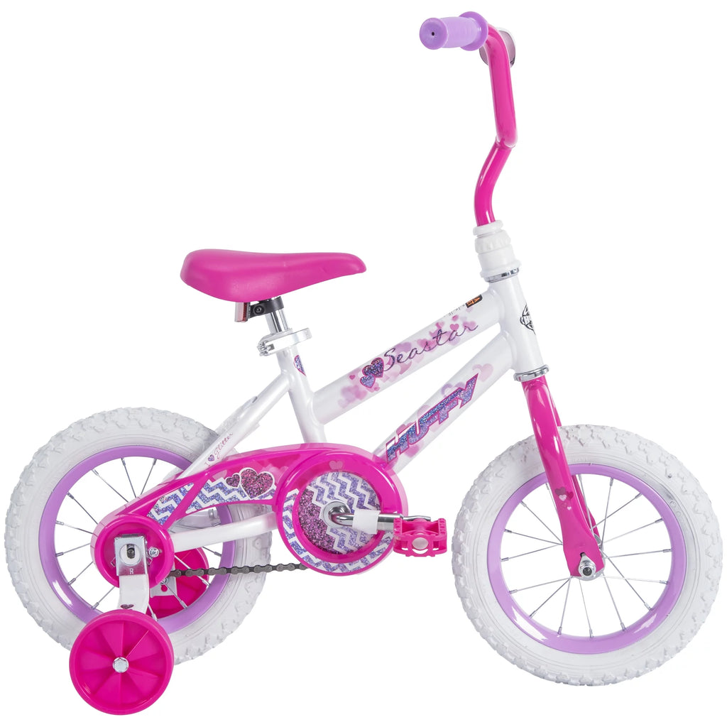 12 in. White Kids Bike L353