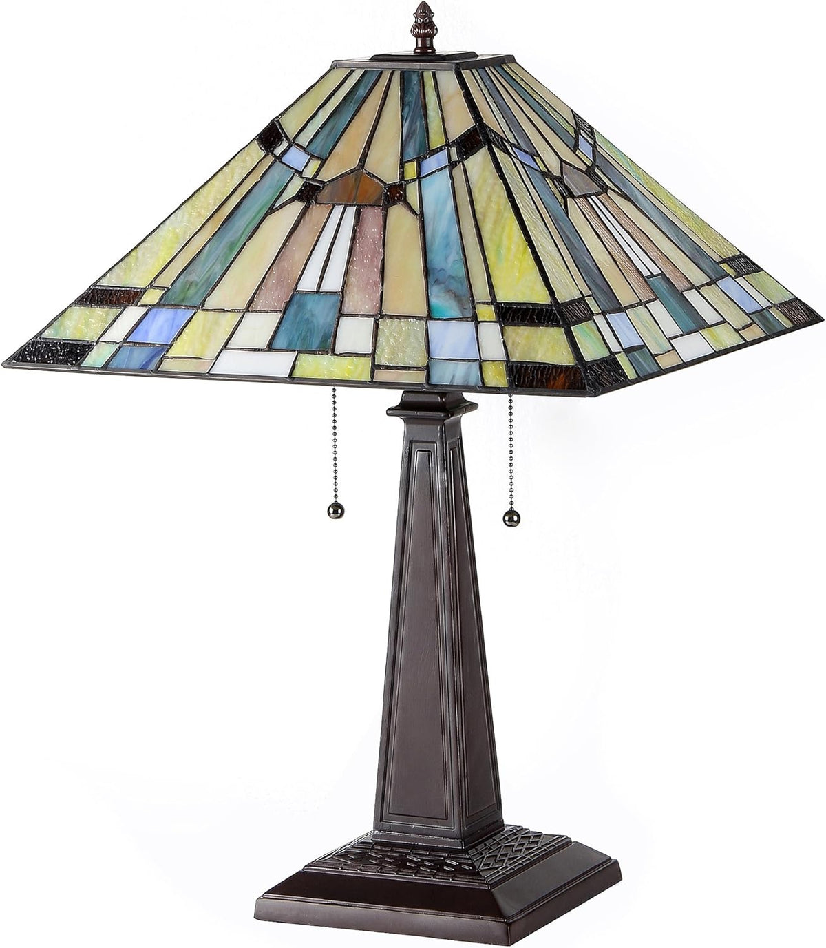 2 Light Mission Table Lamp 16" Shade V8328