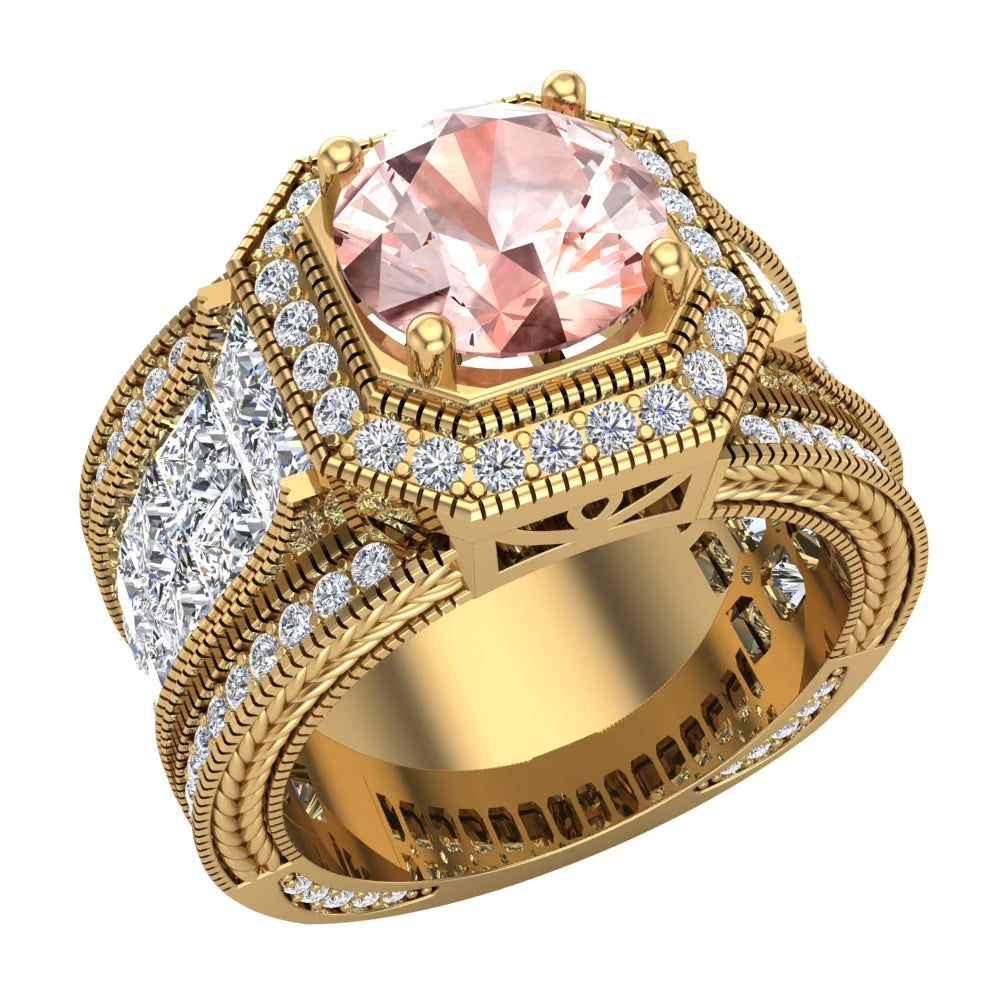 14K Gold Morganite Engagement Ring D979860