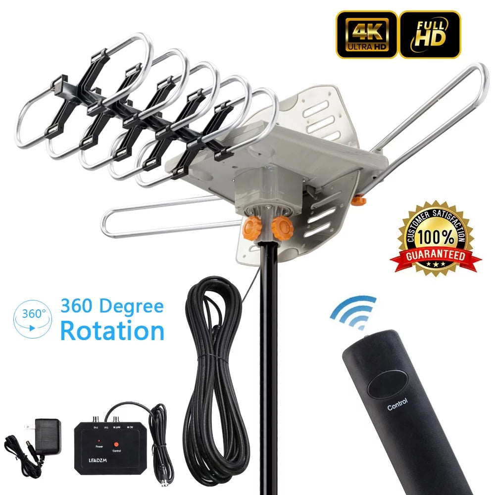 Outdoor TV Antenna Motorized Amplified HDTV UHF VHF I398703