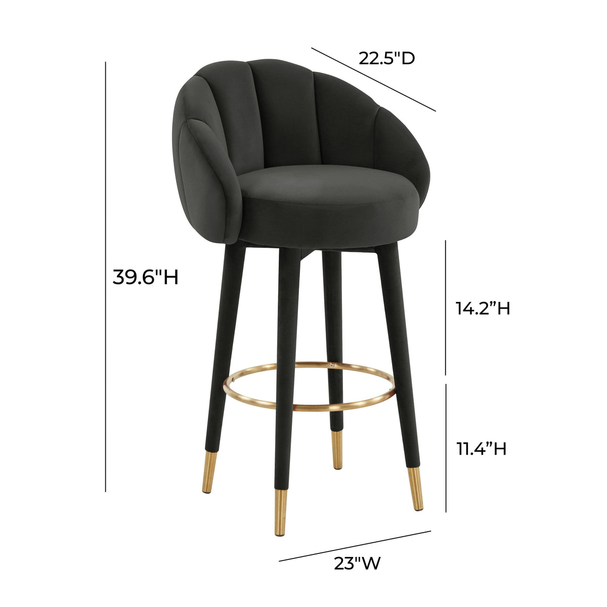 Salmon Swivel Bar Stool K30319