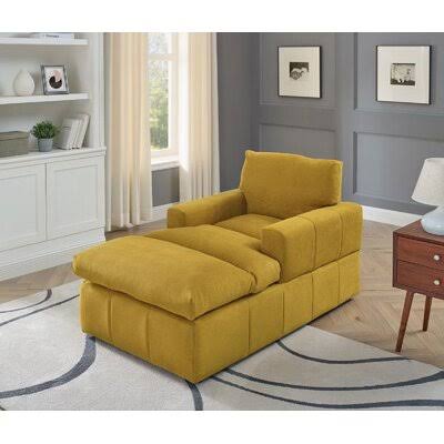 Yellow Fabric Chaise Lounge E417842