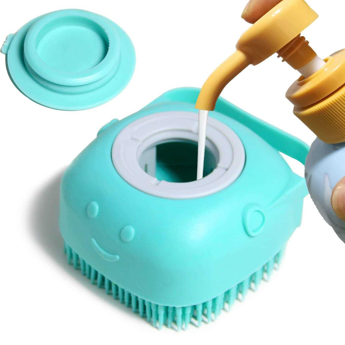 Dog Bath Brush with Shampoo Dispenser O378222