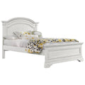 Brushed White Wood Full Bed S46927