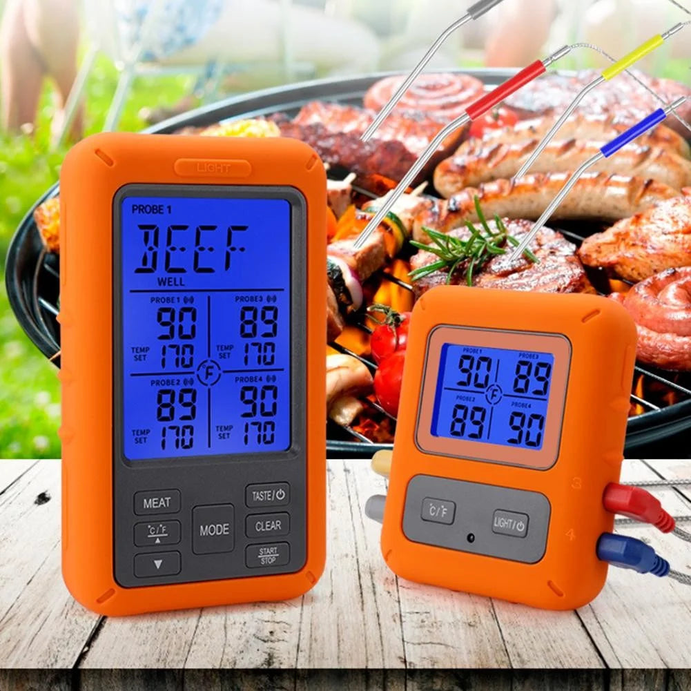 WiFi Battery Powered Grill Thermometer with Dual Alarm I7205