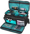 Large Cable File Bag with Padded Bottom and Detachable Dividers, Black Z73102