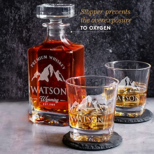 3 PC Whiskey Decanter Set with Glasses N679153