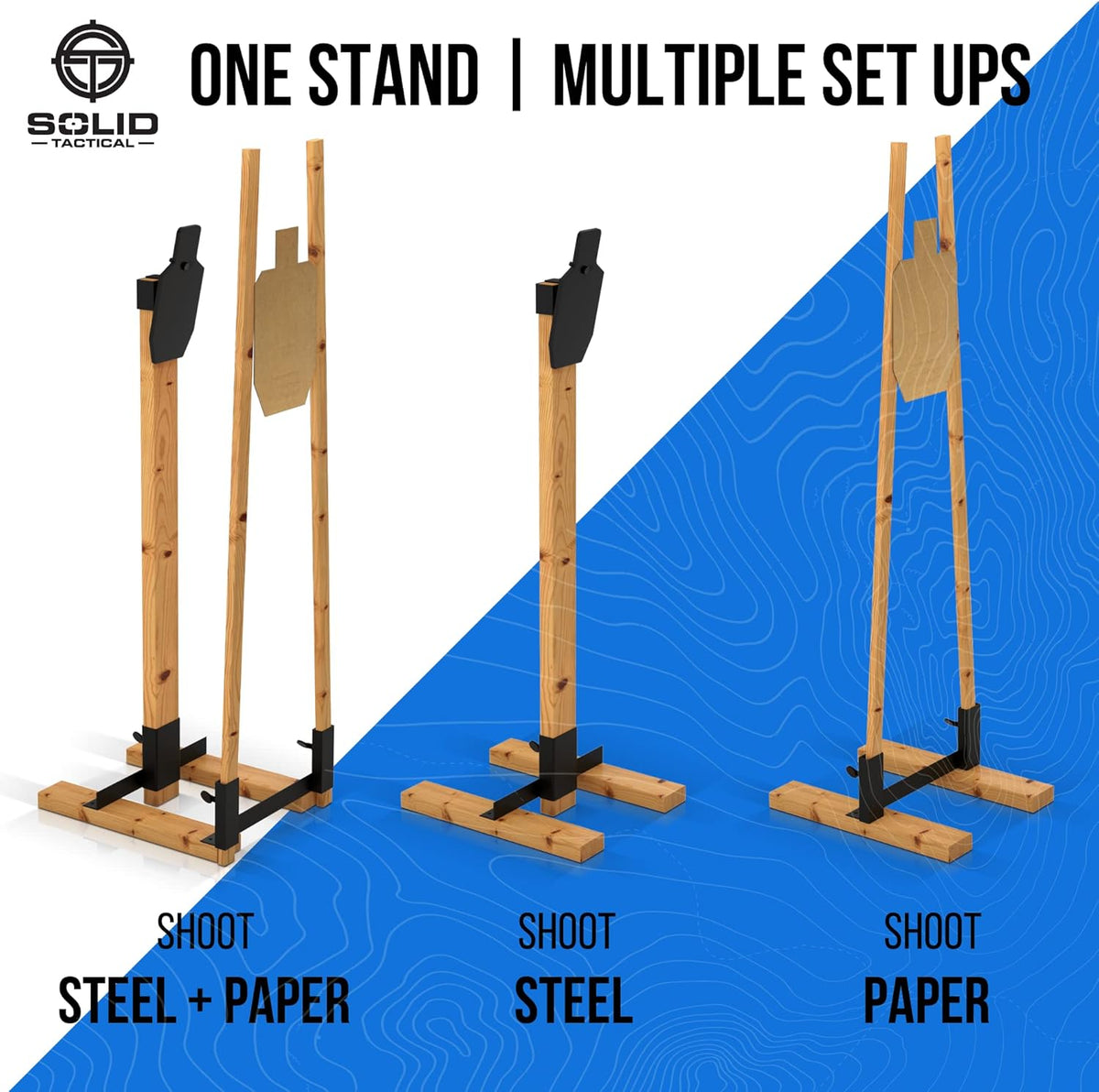 Shooting Target Stand with AR500 Steel Torso Plate and 20 Cardboard Targets V157218