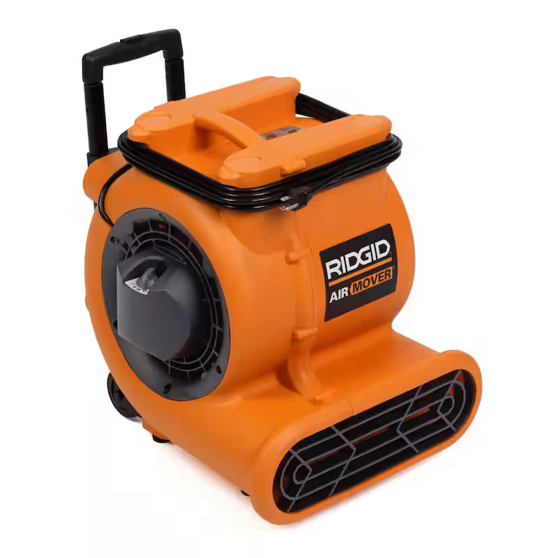 3-Speed Portable Blower Fan Air Mover with Collapsible Handle and Rear Wheels W8589