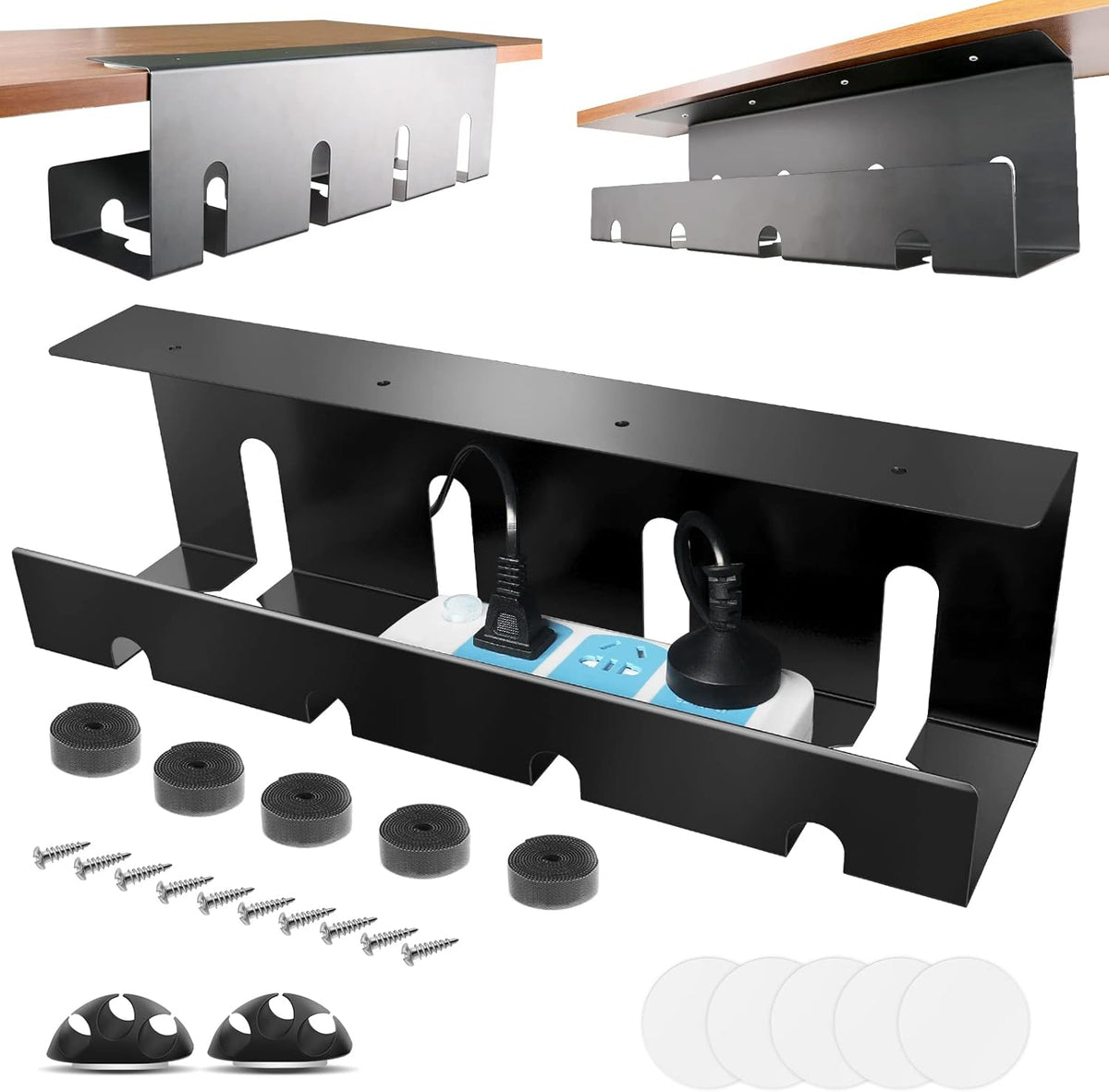 2 x 15.7 in Steel Black Cable Management Tray P479