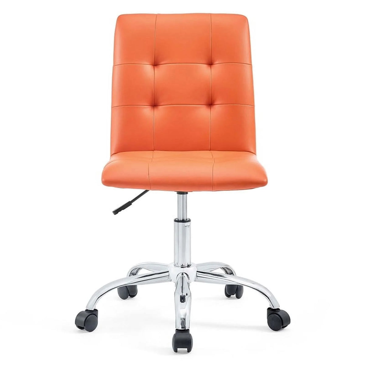 Orange Faux Leather Swivel Office Chair V402