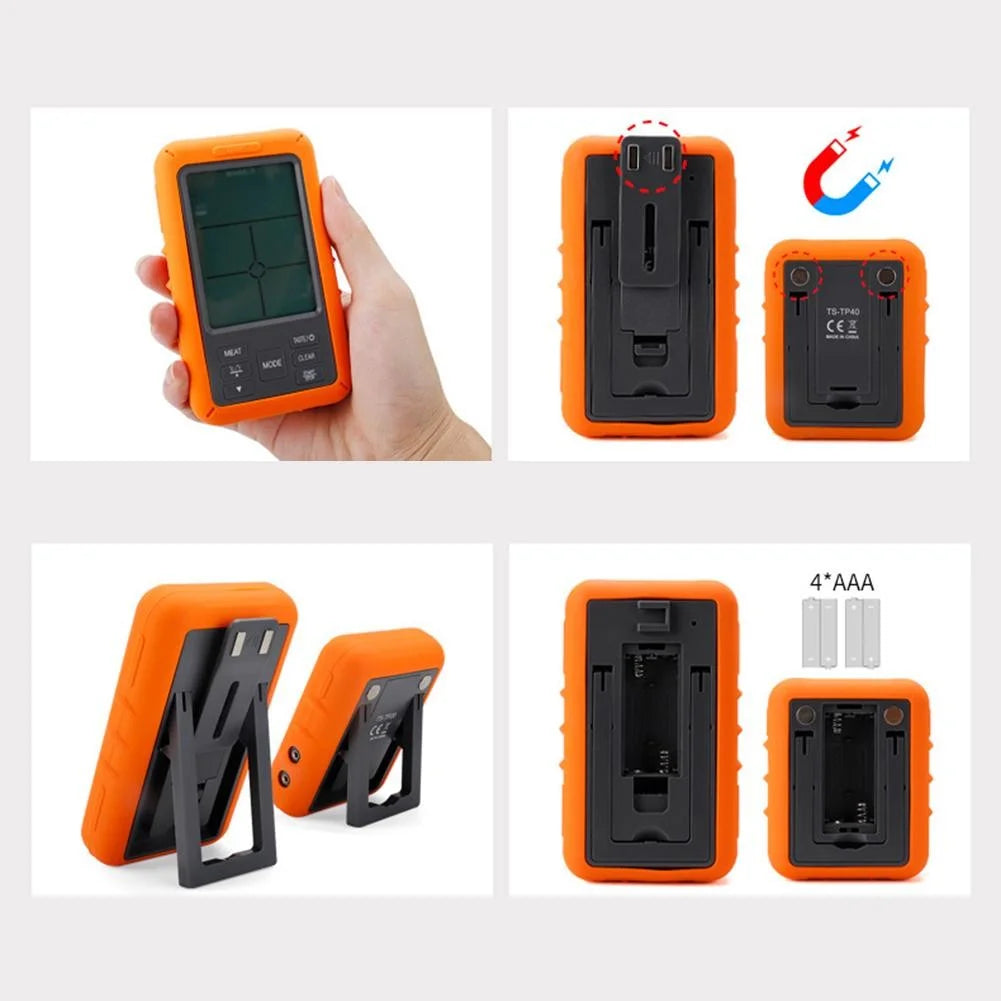 WiFi Battery Powered Grill Thermometer with Dual Alarm I7205