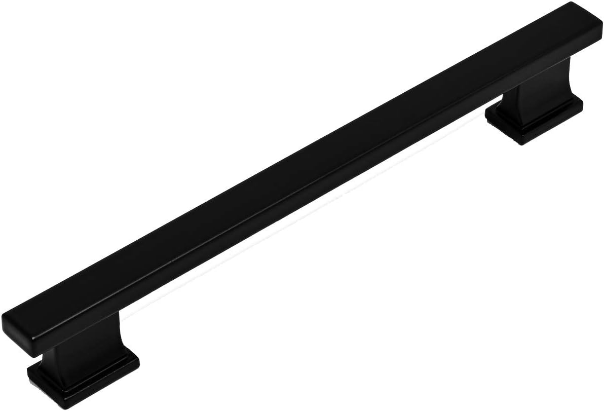 10 Pack Flat Black Cabinet Hardware Handle Pull 160mm E28157
