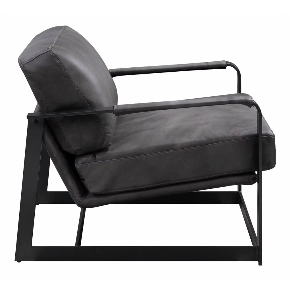 Top Grain Leather Upholstered Accent Chair O7286