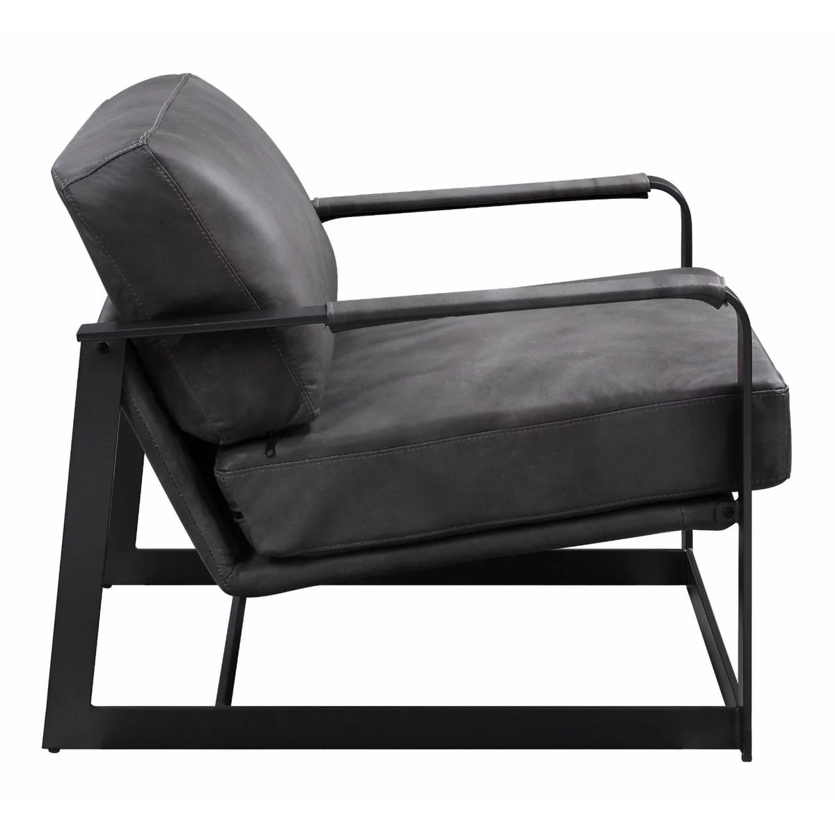 Top Grain Leather Upholstered Accent Chair O7286