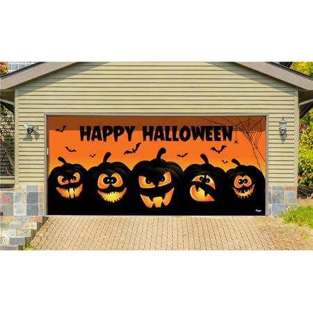 7 x 16 ft. Halloween Door Mural Sign Car Garage Banner Decor S98791