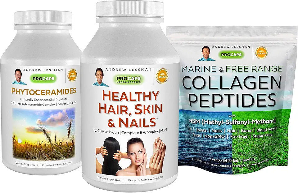 Healthy Hair Skin and Nails Phytoceramides Marine Collagen Peptides with MSM D6630