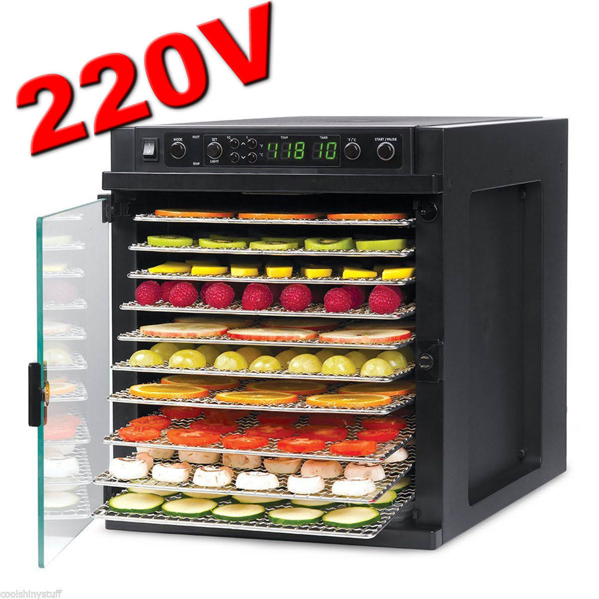 Digital Food Dehydrator with Stainless Steel Trays K54366