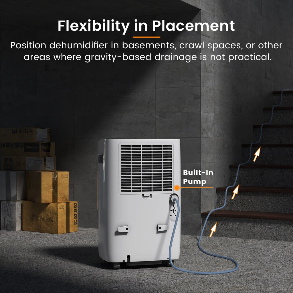 150 Pints Dehumidifier with Pump and Drain Hose O91787