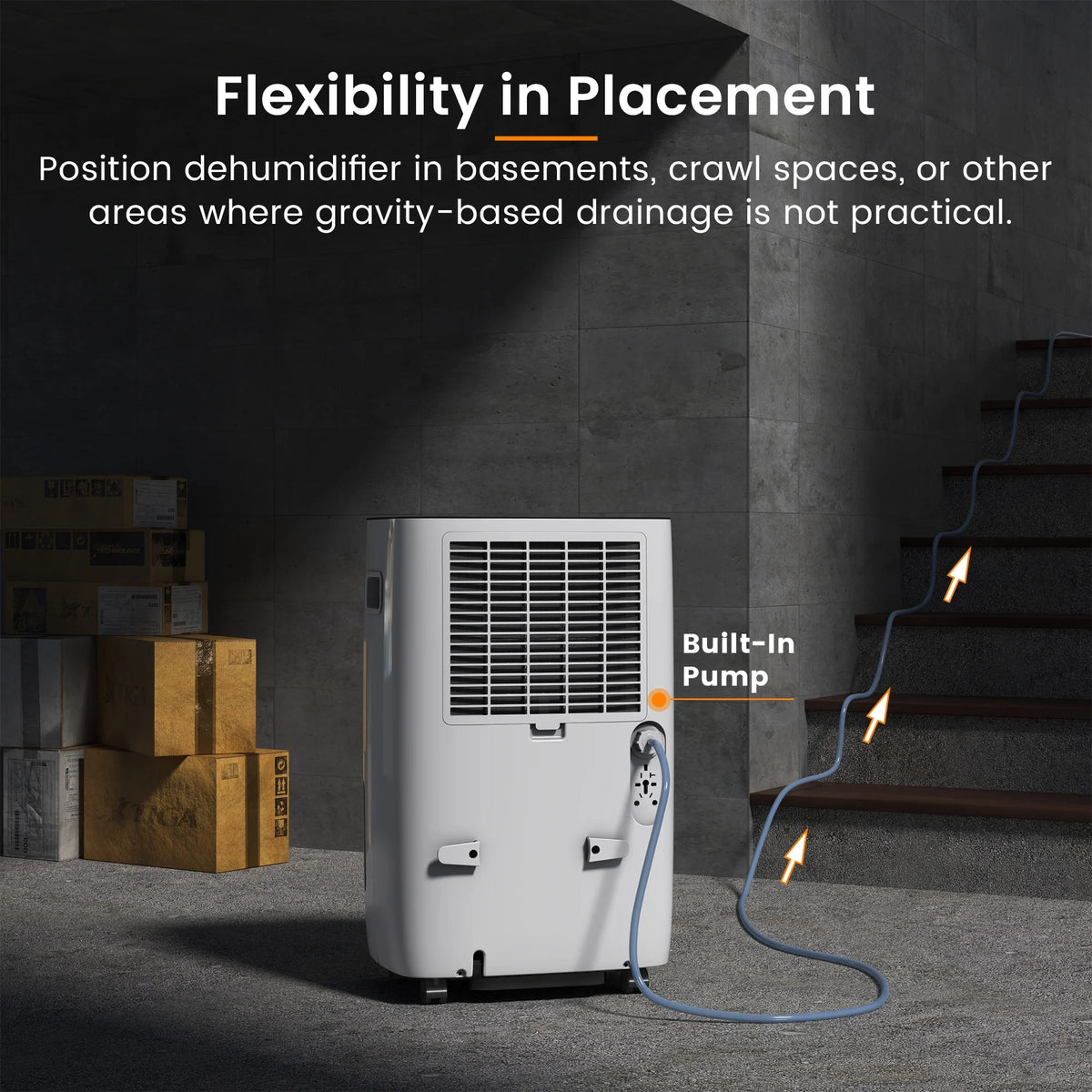 150 Pints Dehumidifier with Pump and Drain Hose O91787