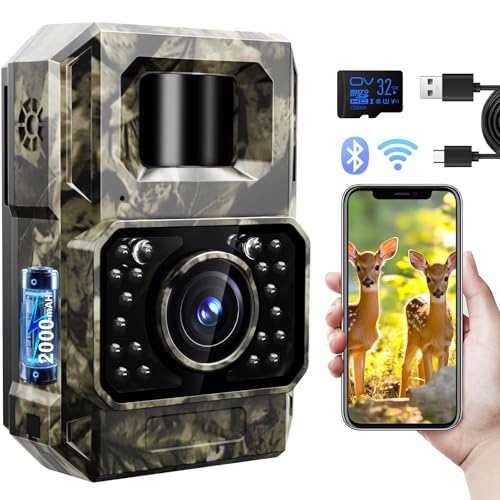 Trail Camera Bluetooth 2000mAh Rechargeable Night Vision 48MP Z36248