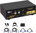 2 Port HDMI VGA KVM Switch with Audio and Cables F9909