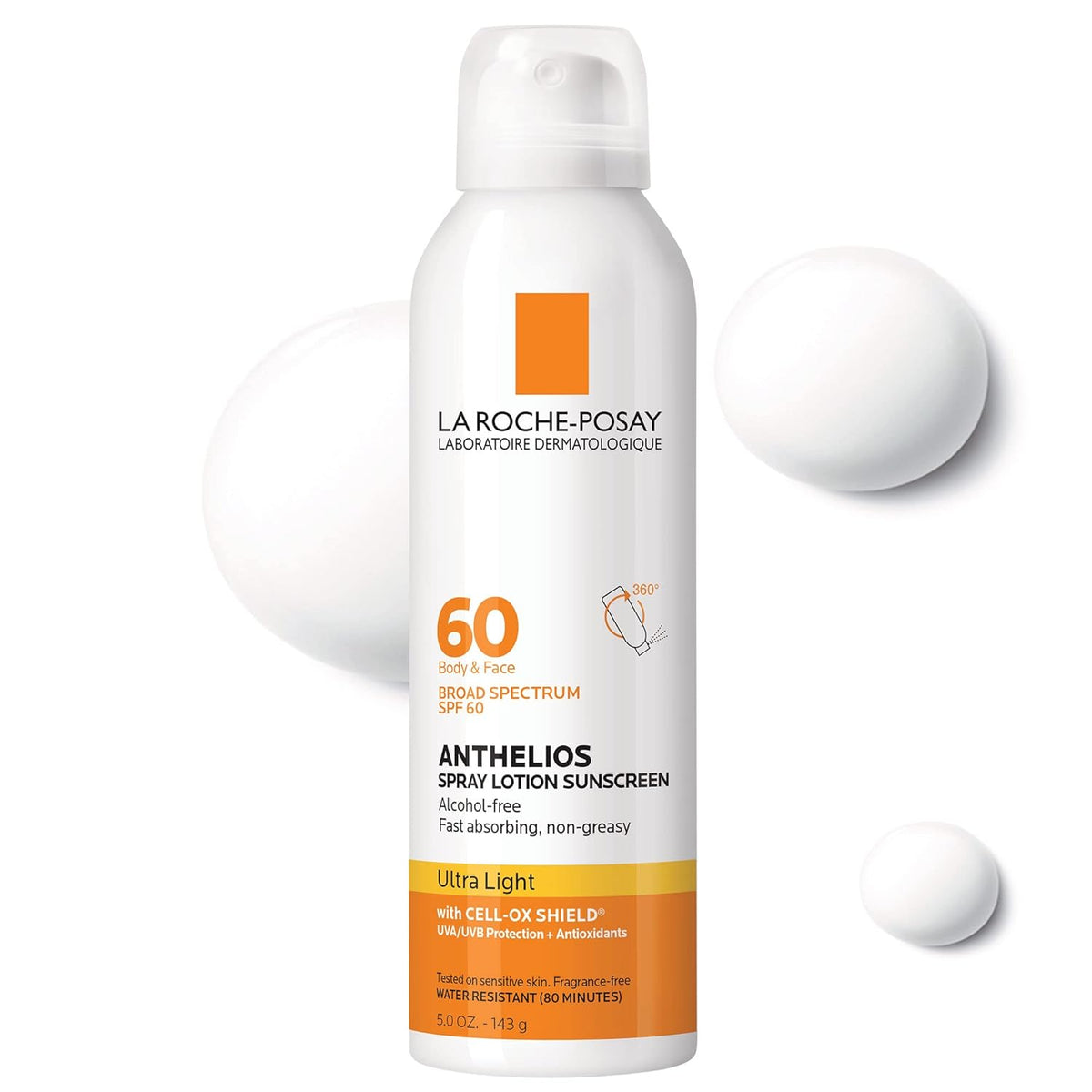 SPF 60 Sunscreen Spray Lotion, 5 Fl. Oz. M736871