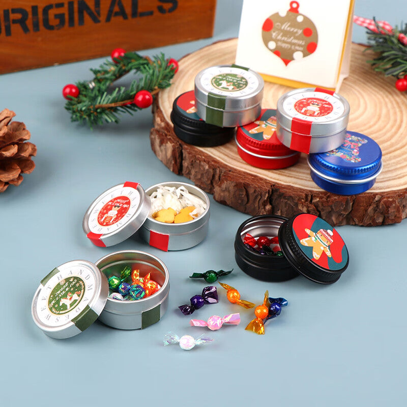 1:12 Dollhouse Miniature Christmas Cookies Biscuit Candy Gift Box Tin Box Model Toy S6096