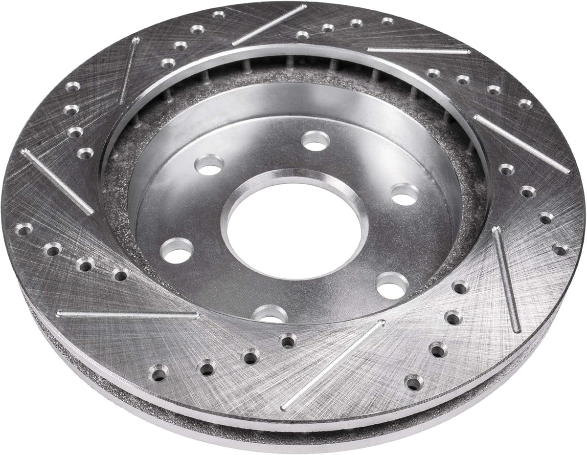 Front Drilled & Slotted Brake Rotors W140713