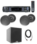 6.5" Black Ceiling Speaker Bluetooth Receiver Subwoofer O200