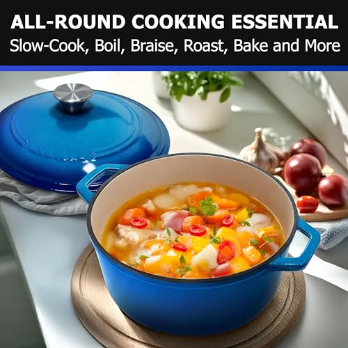 6qt Enameled Cast Iron Dutch Oven with Lid W620883