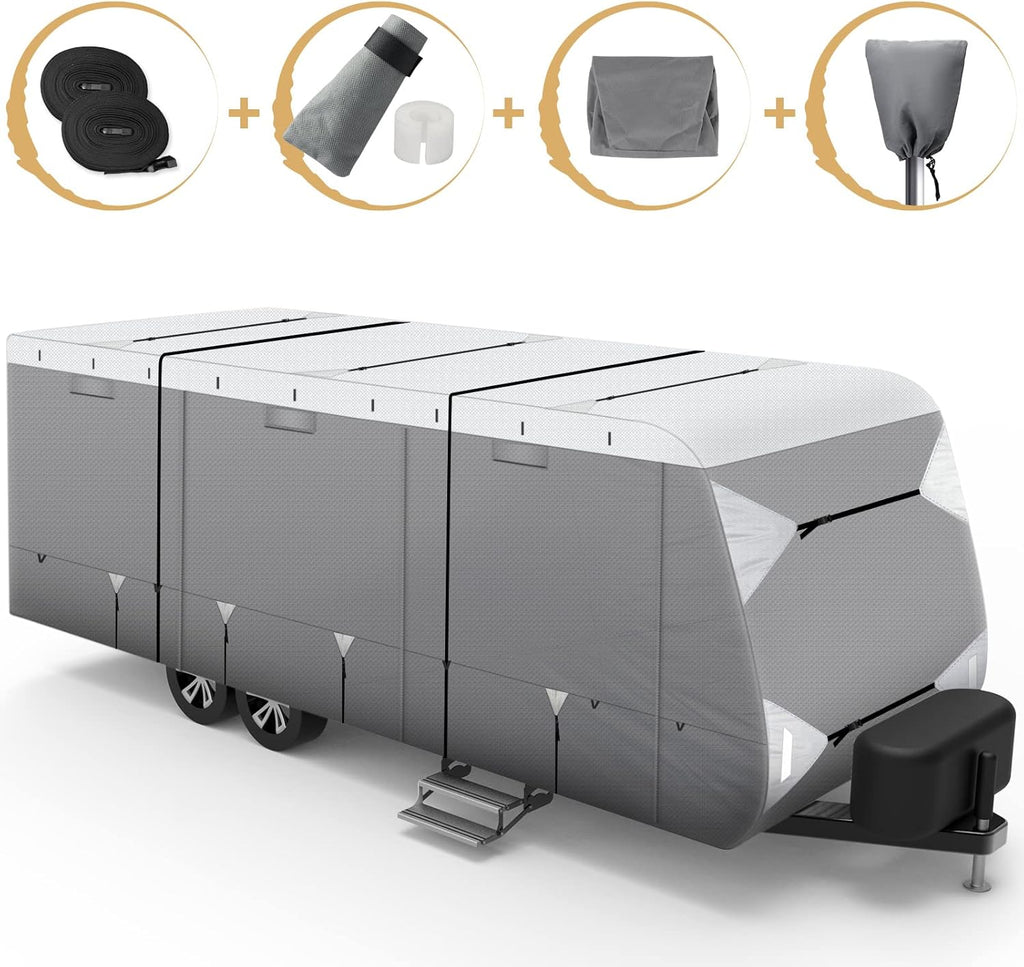 Waterproof Travel Trailer RV Cover with Cotton Lining W935