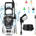 1800W Electric Pressure Washer with 5 Nozzles and Hose Reel G741493